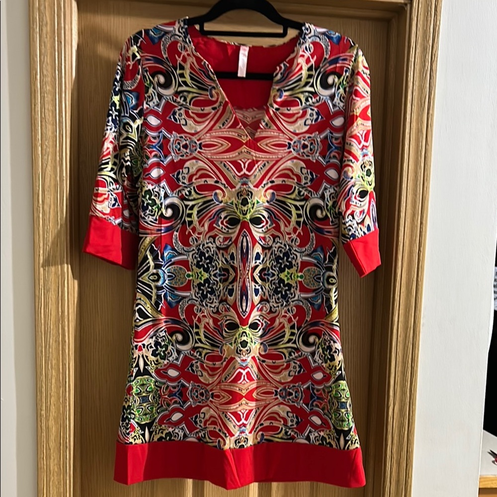 Colorful Patterned Dress - Picture 1 of 5